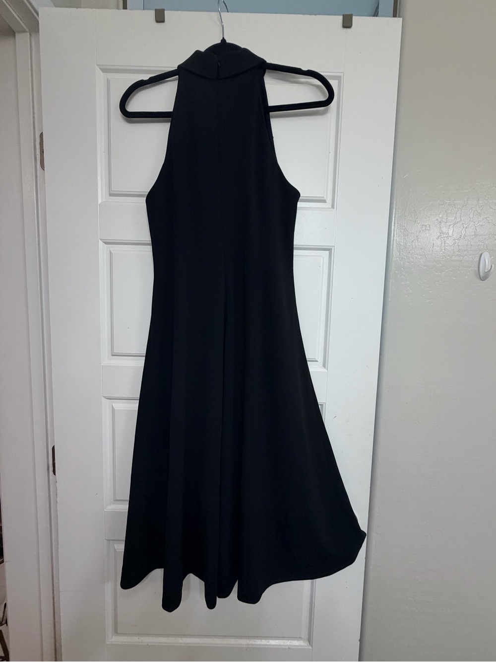 Calvin Klein Black Backless Halter Midi Dress